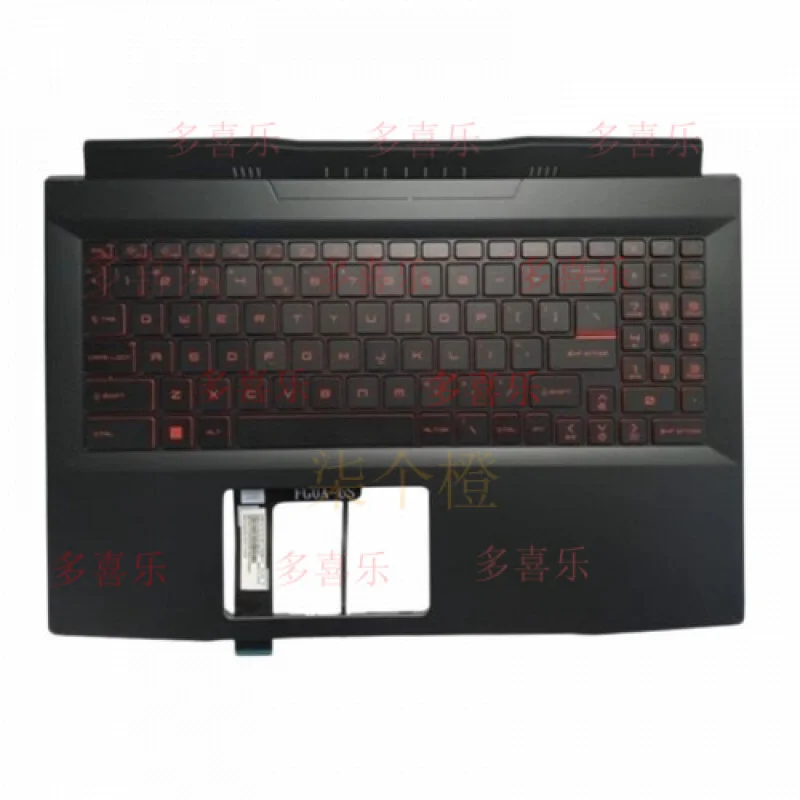 QQ      For MSI Katana GF66 MS-1581 MS-1582 Upper Case Palmrest Cover Full RED Backlit
