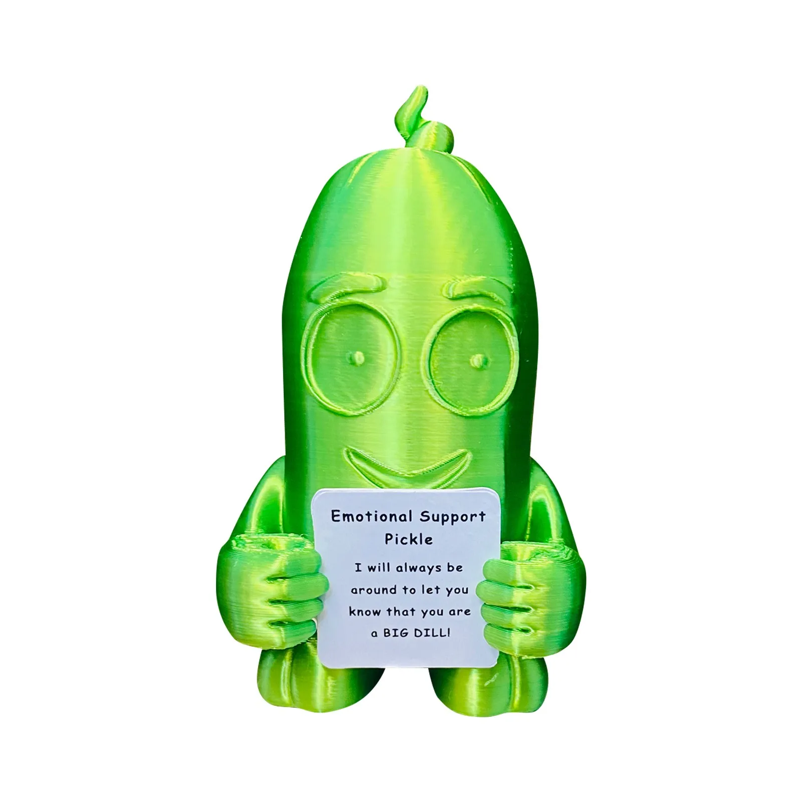 Emotional Support Pickles Nuggets Cucumber 3d Printed Funny Cut Pickles Nuggets Cucumber Pickles Doll With Positive Card