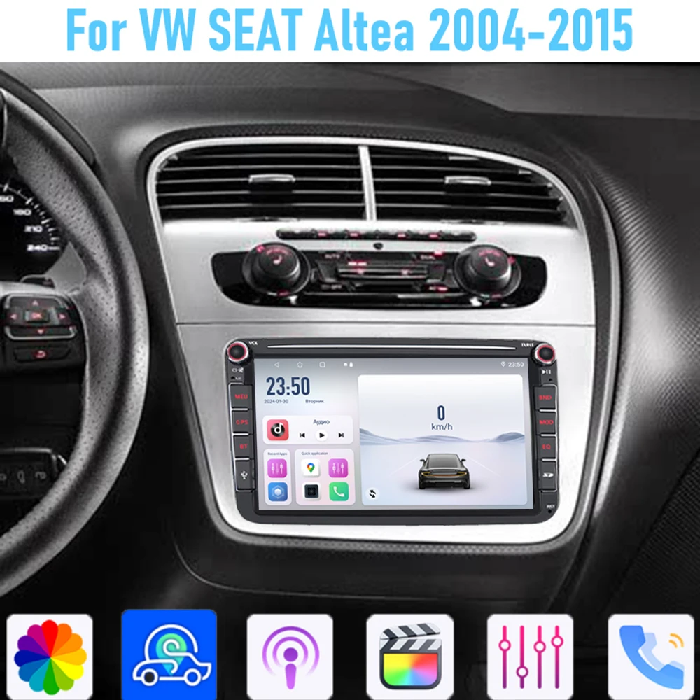 

8" For VW SEAT Altea 2004-2015 Car Stereo Radio Carplay Android Auto Head Unit WIFI GPS Navi Reversing Image Multimedia Player