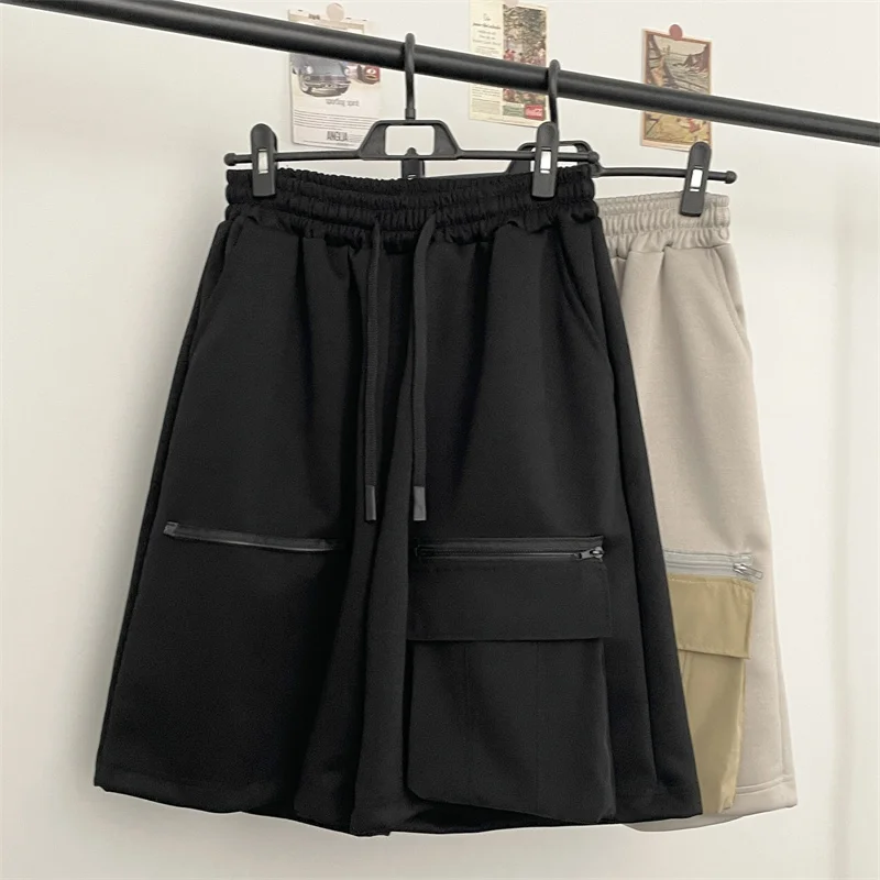 

Шорты Мужские Спортивные На молнии, повседневные однотонные свободные сухие штаны-карго для бега и спортзала, A224, лето