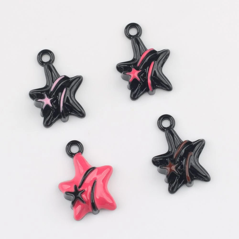 

10 шт., простые модные подвески в форме звезд, кулон, браслеты ручной работы «сделай сам», серьги, аксессуары для изготовления ювелирных изделий, принадлежности, подарки для рукоделия