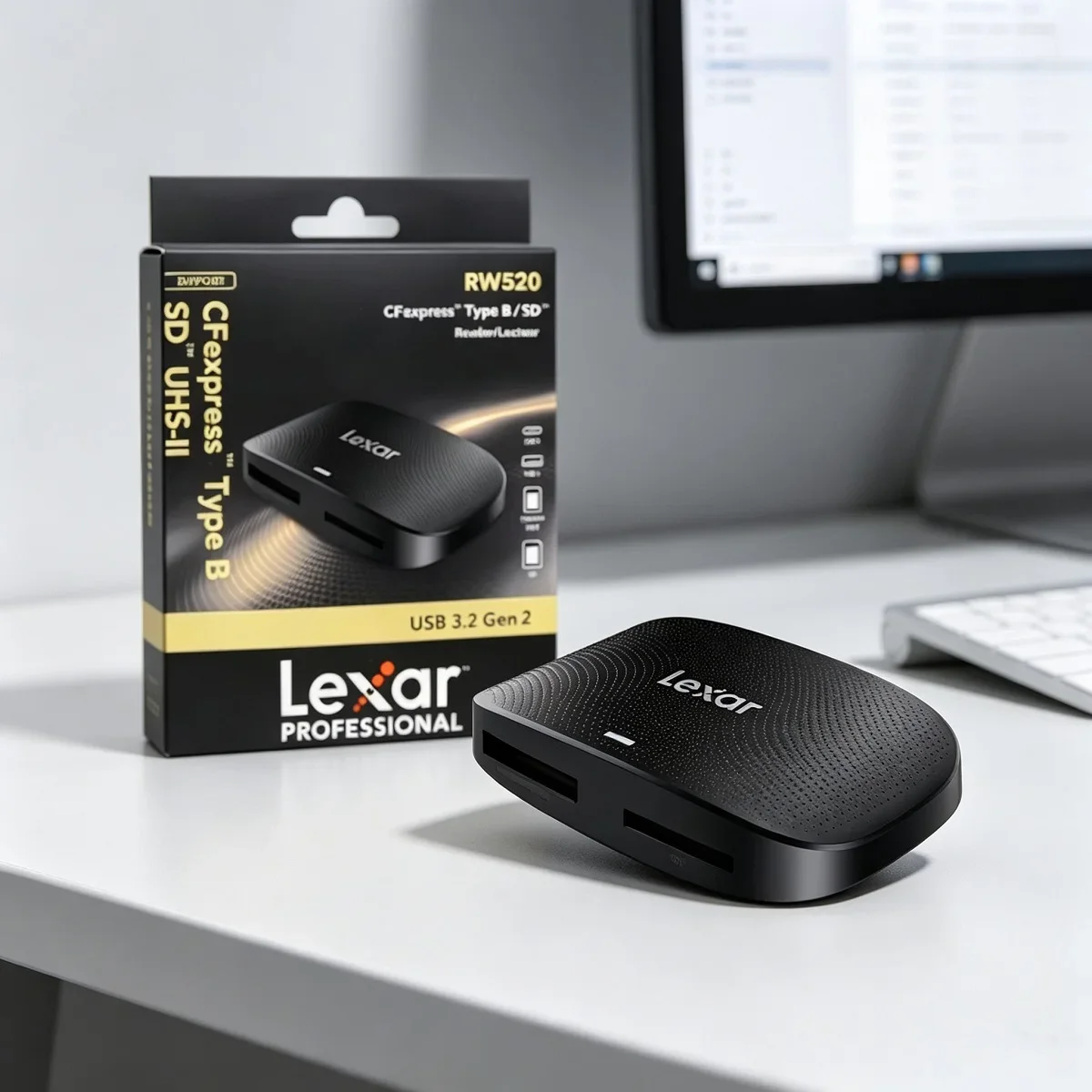 Lexar Professional RW520 CFexpress Type B / SD Card Reader USB 3.2 Gen 2 High Speed Memory Card