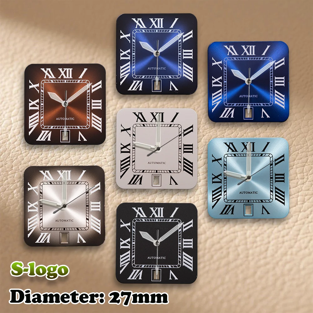 

Men's NH35 Automatic Watch - 27mm S Logo (6 O'Clock) Roma Square Dial | Includes High-Quality Watch Modification Accessories