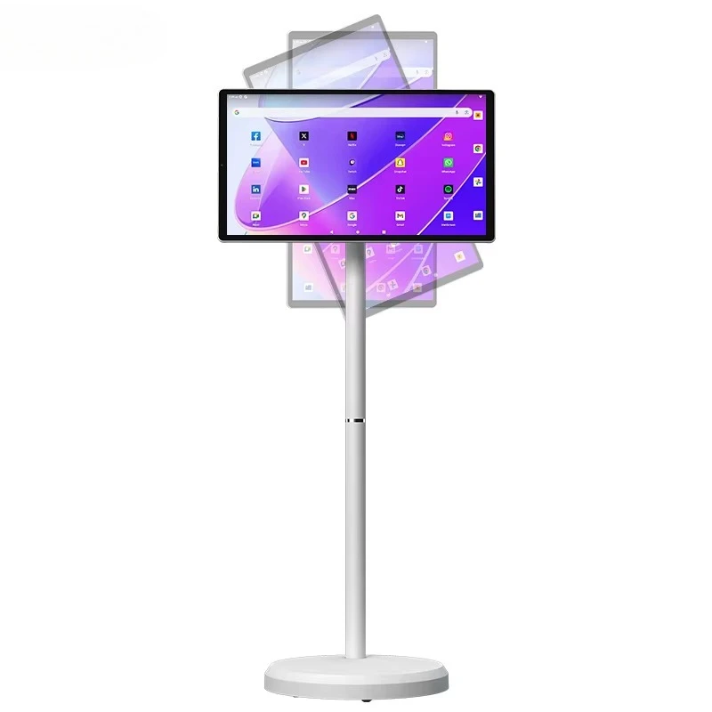 21.5 Inch Smart Mobile TV 4G+64G Android Portable TV Wheeled Indoor Mobile Smart TV