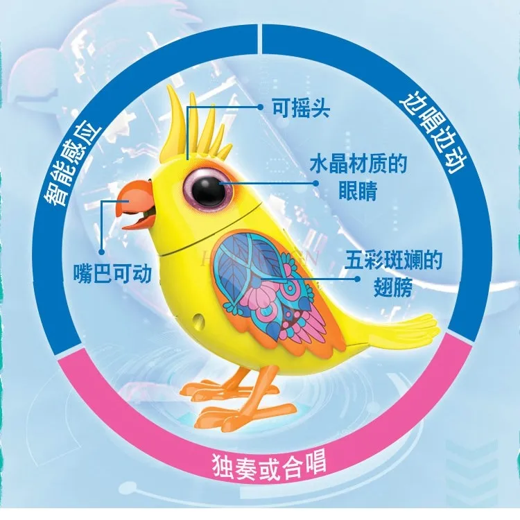 Controle de voz elétrico Zhiyin Bird Simulação, Inteligente, Criativo, Cantar pássaros, Brinquedo infantil, Presente