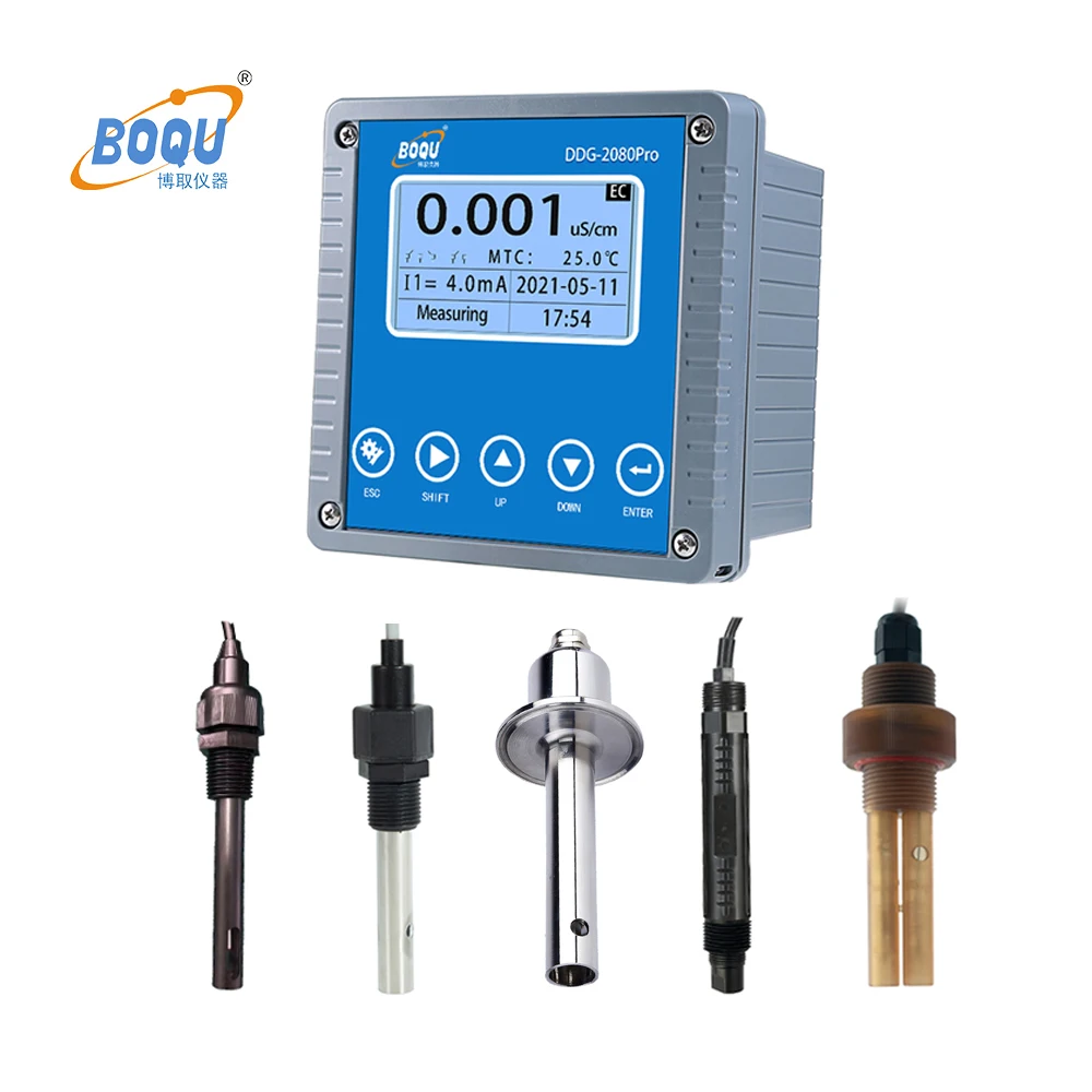 BOQU DDG-2080Pro New Design thermal conductivity meter EC TDS Salinity measurement power plant EC Controller