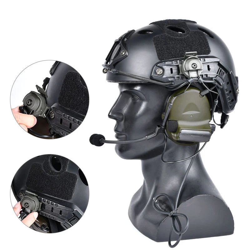 Tactical Helmet Headset Air guns Paintball CS Outdoor Hunting Shooting Communication Earphones Without Noise Reduction Function