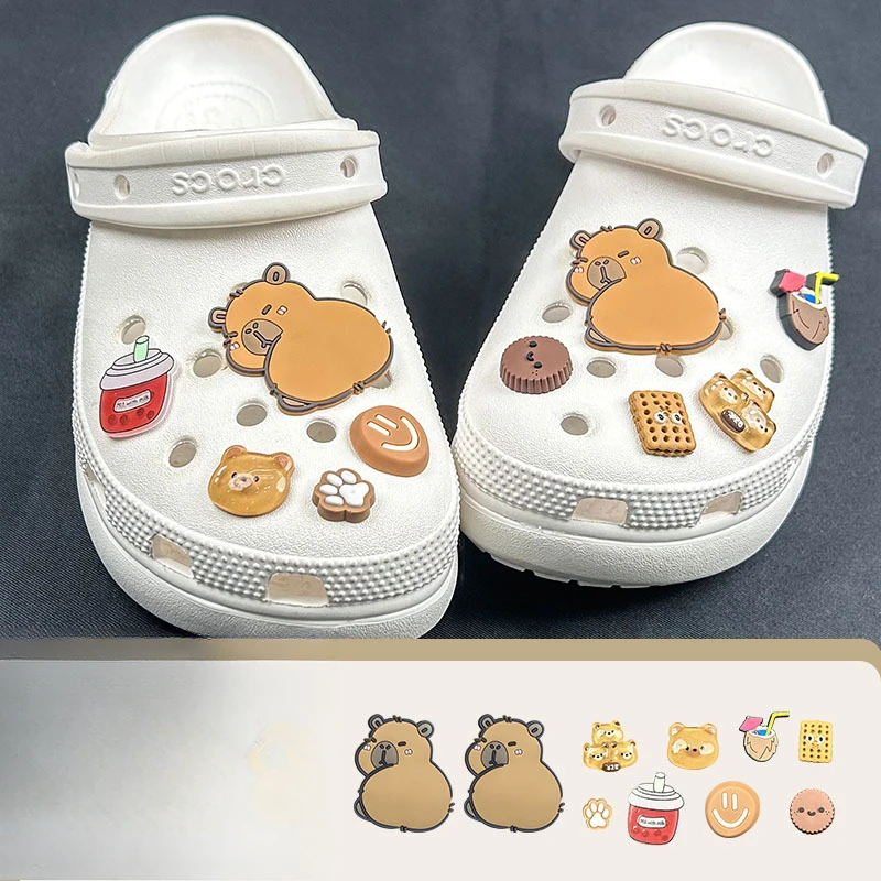 

Популярный медведь, хит продаж, Crocs, новые аксессуары «сделай сам», однотонные декоративные аксессуары с героями мультфильмов, съемная пряжка для обуви