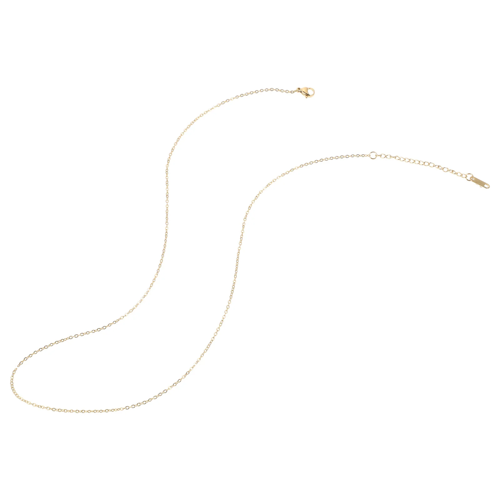 سلسلة تمديد ذهبية للقلادة من الفولاذ المقاوم للصدأ لتقوم بها بنفسك مستلزمات صناعة المجوهرات ربط سلسلة إكسسوارات نسائية