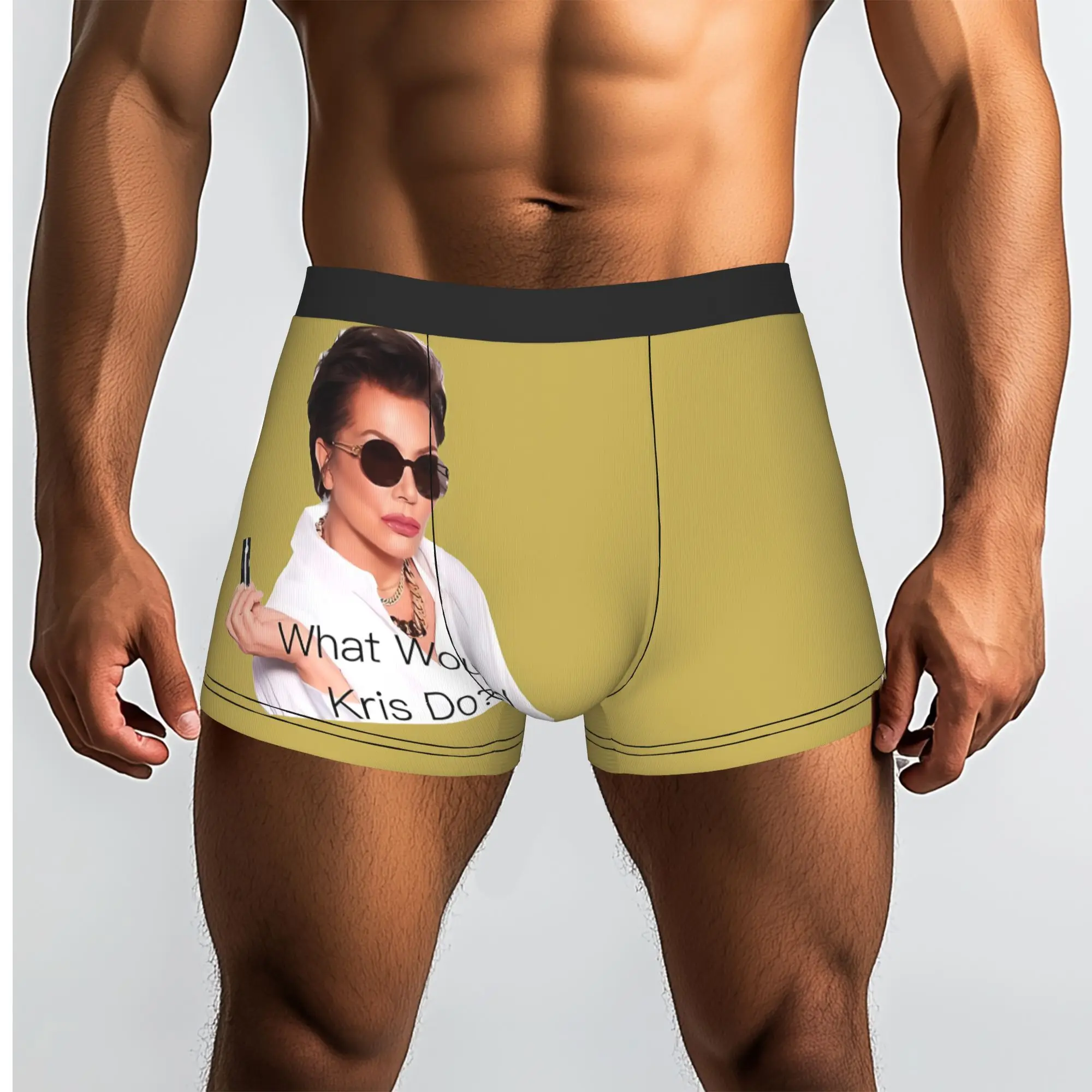 Potrait Of Popular Woman Quote K-Kris Jenner Underpants Breathbale Panties Male Underwear Comfortable Shorts Boxer Briefs