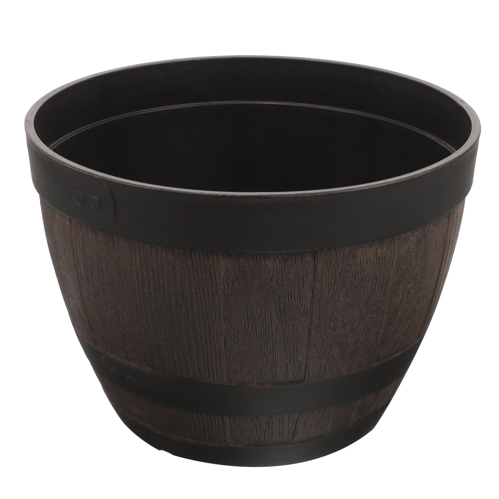 

Barrel Planter Large Plastic Flower Pot Scratch Resistant Garden Planter for Vegetable Growing Outdoor Garden Supply