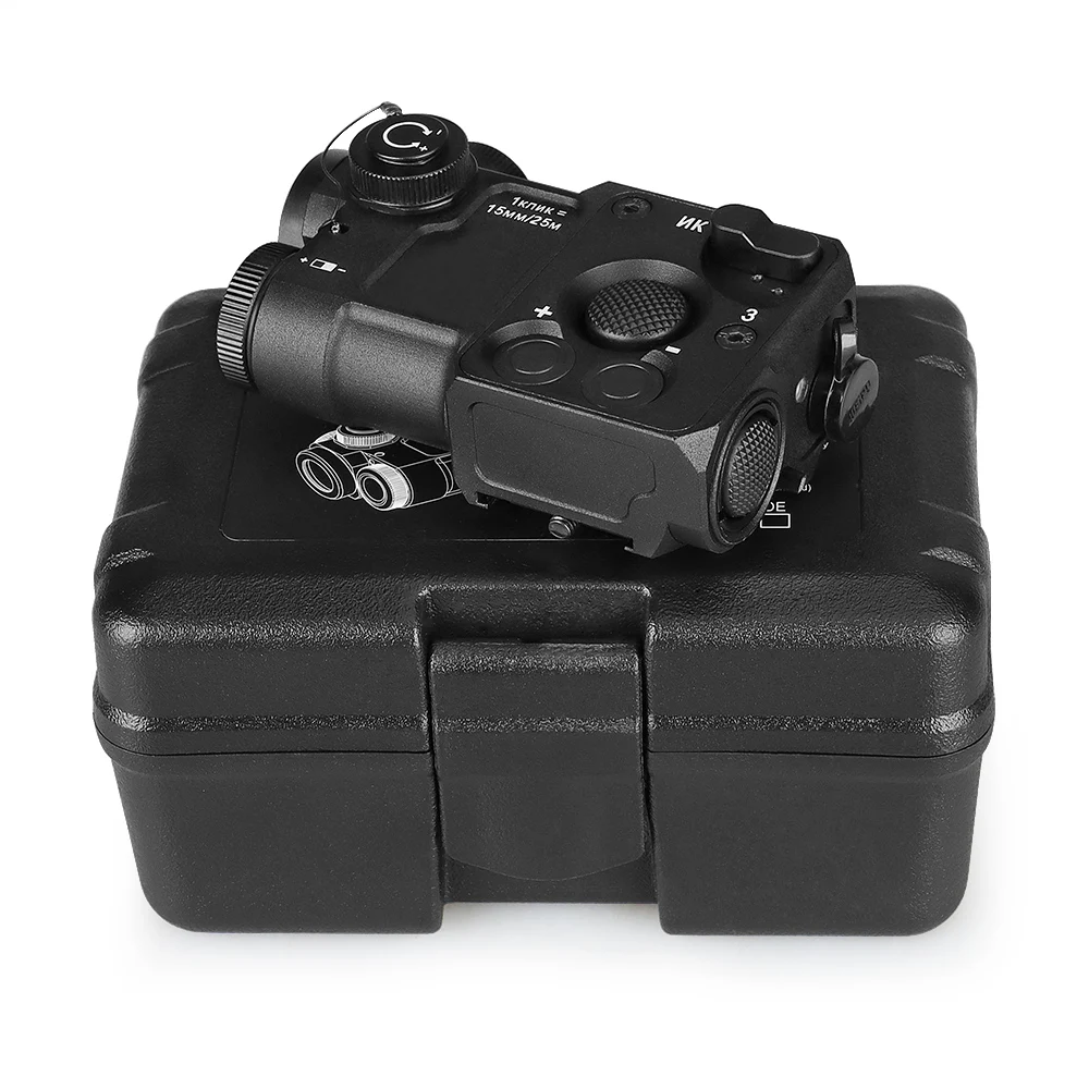 PERST-4 New Aiming Laser PEQ Green IR Laser Airsoft Tactical  Zero Brightness Adjust Hunting Light For 21.2mm Rail