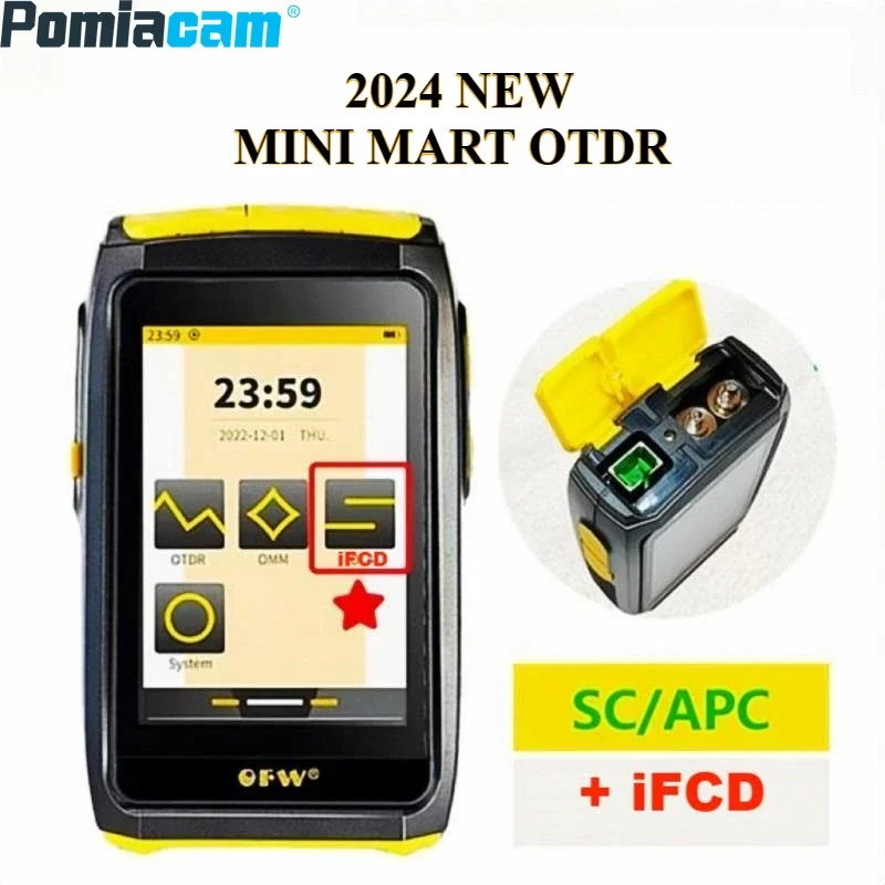 Mini OTDR Active Fiber Live  Reflectometer 80KM Touch Screen fiber tester  1550nm OLS VFL OPM 20dB SC APC/UPC Connector Tester