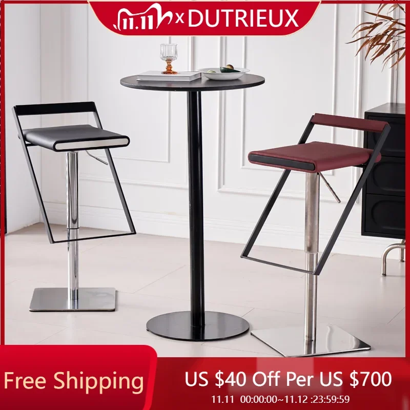 

Adjustable Stainless Steel Bar Chairs Swivel Creative Reception Waiting High Chairs Ergonomic Lounge Sillas De Bar Furniture