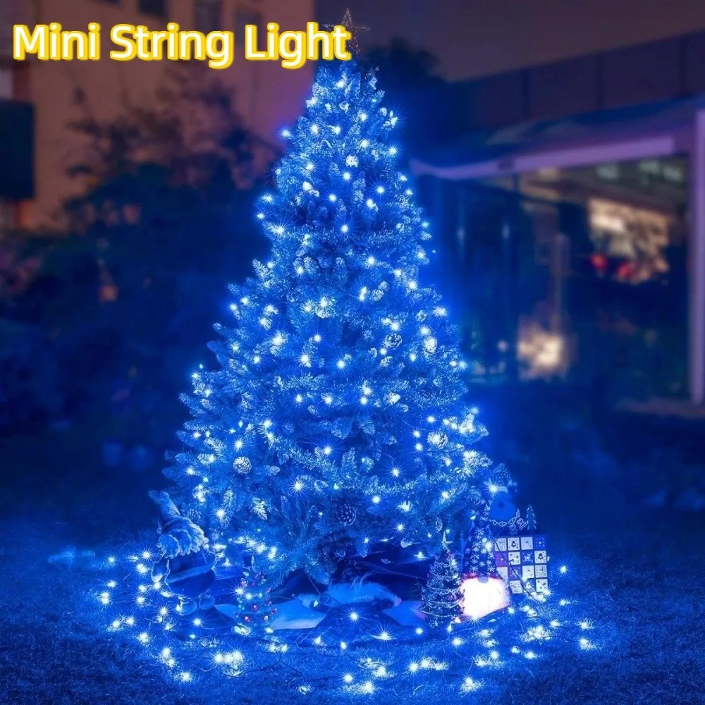 

Multicolored Fairy Christmas Tree Lights Waterproof Battery Operated Mini String Light Green Wire Garland Light Outdoor