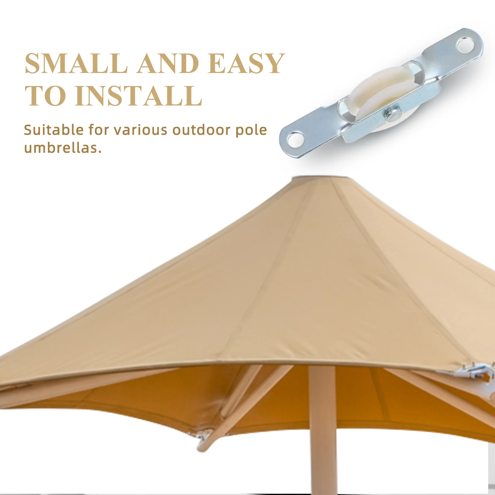 

4 Replacement Parts Outdoor Umbrella Durable Sliding Pulley System Easy Installation Patio Accessories Slide Door Roller Parasol