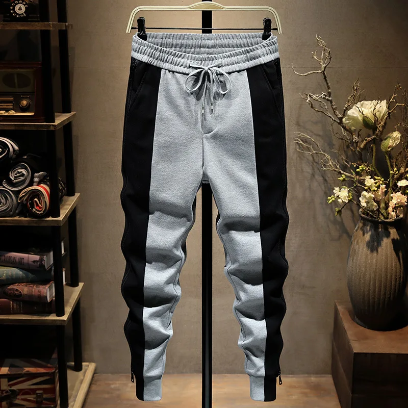 Color Matching Fashion Casual Pants Men 2024 Autumn and Winter Street Trendy Sweatpants High-End Affordable Luxury Sports Pants