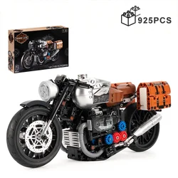 925PCS Technical 1:8 R NineT Retro Motorcycle Building Blocks Latte Classic Motorbike Assemble Bricks Toys Gift For Adult Kids