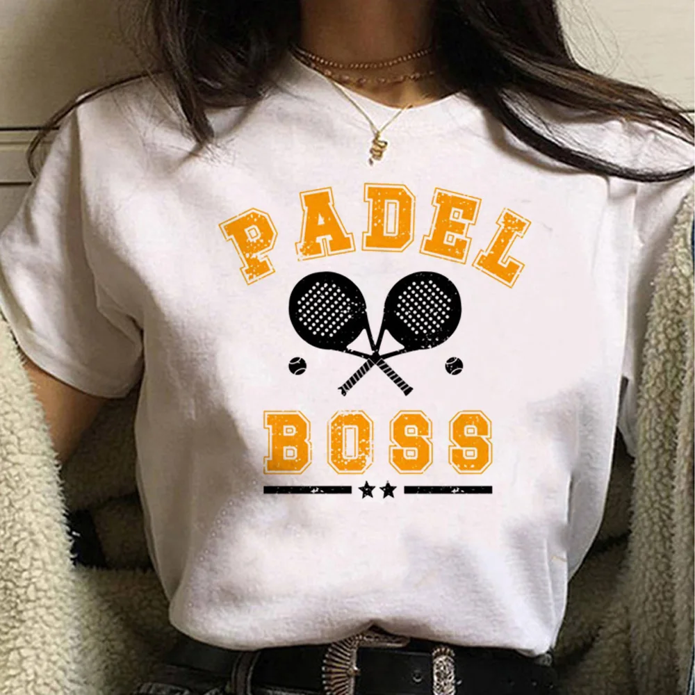 Padel t-shirts women funny summer manga t shirt girl streetwear y2k harajuku clothes