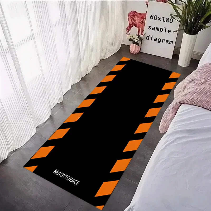 Motorcycle Carpet Garage Mat Racing Cool Moto Display Motorcycle Display Mat Anti-slip Home Decor Long Strip Comfortable Rug