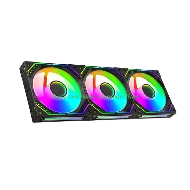 

97QB Универсальный 360 мм RGB компьютерный корпус Вентилятор охлаждения для корпуса настольного компьютера, длительный срок и