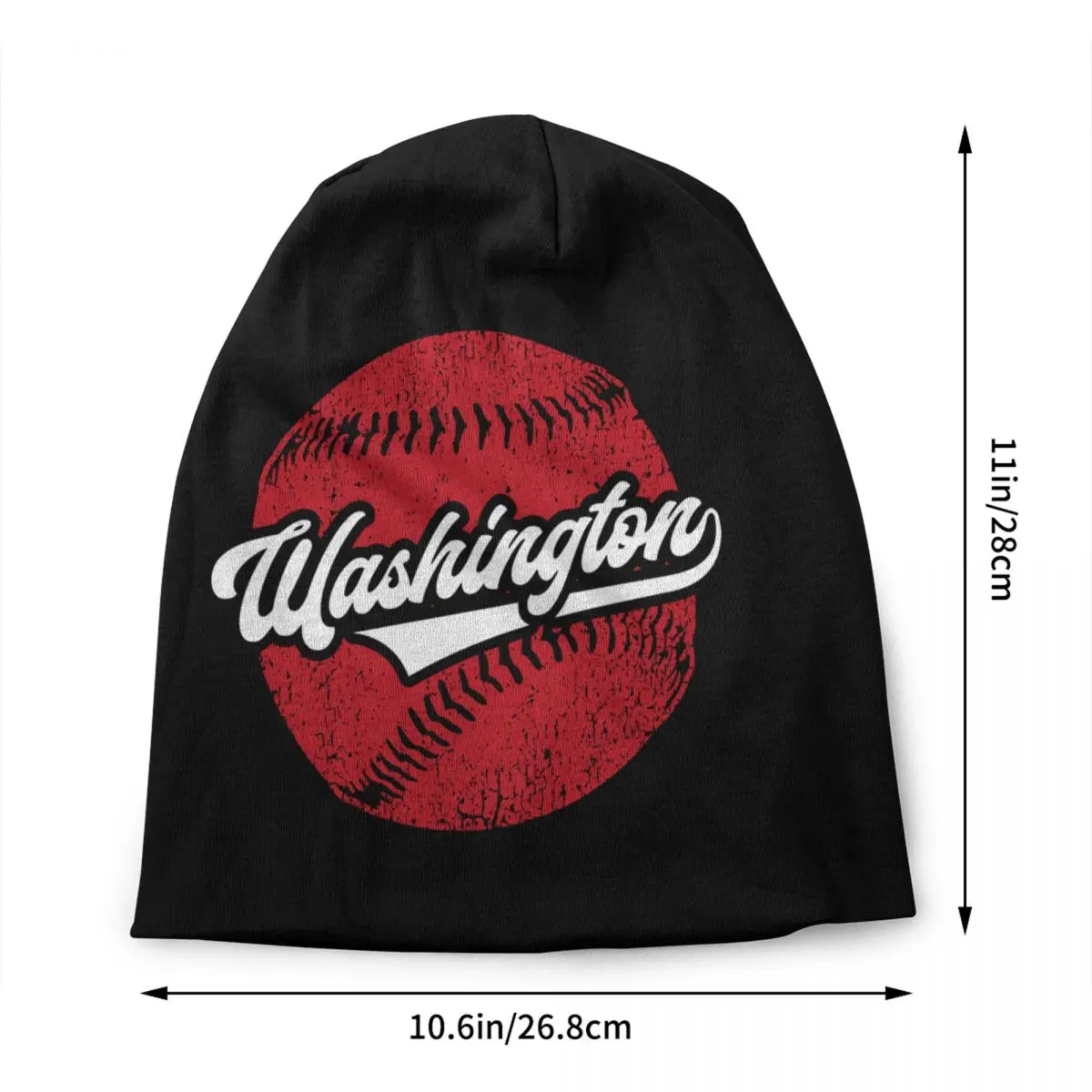 Custom Washington Letters Logo Bonnet Hat Knitted Hats Men Women Cool Unisex Adult Warm Winter Skullies Beanies Caps