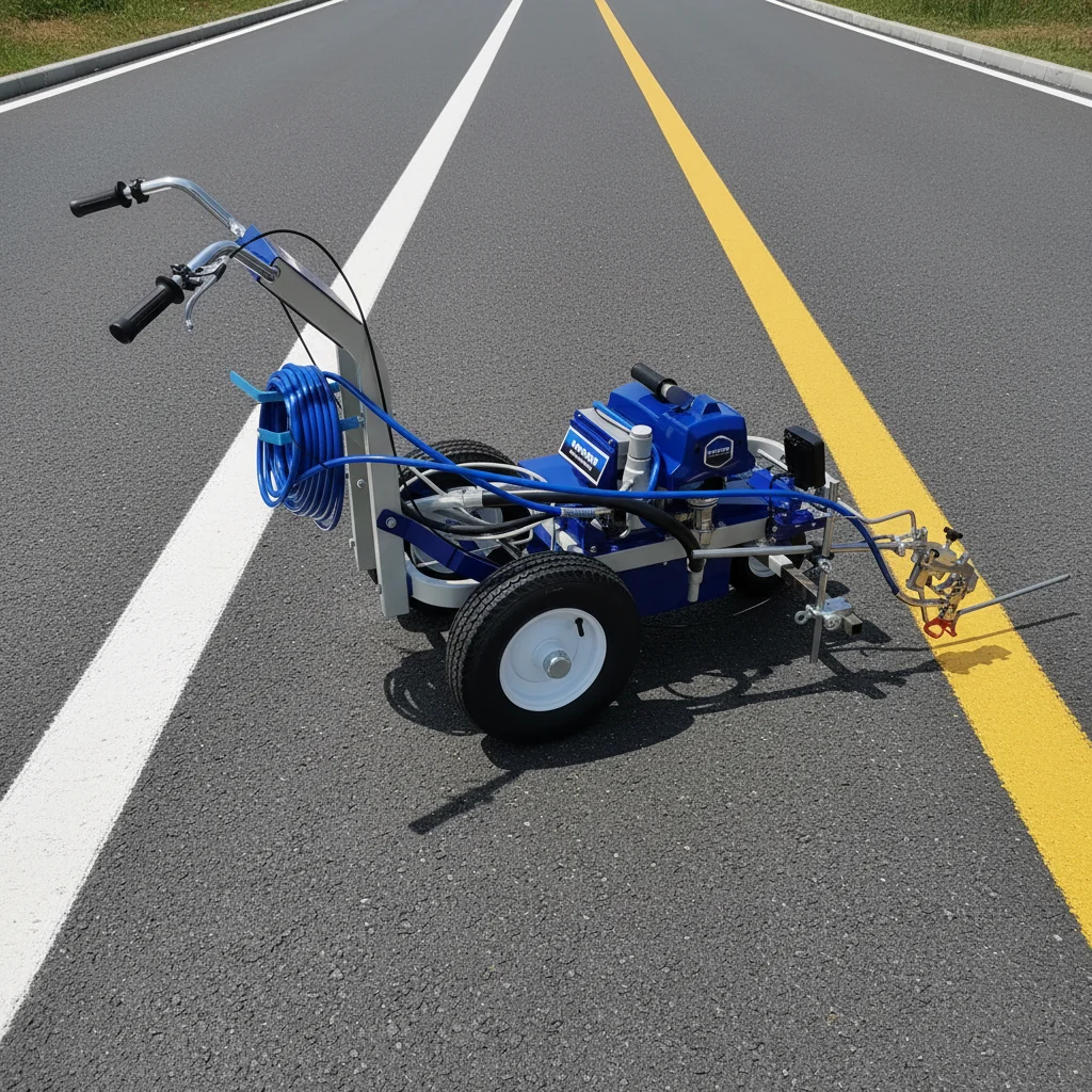 Hand Push Road Cold Spray Line Drawing Machine Line Marking Machine Cold Spray Road Marking Machine