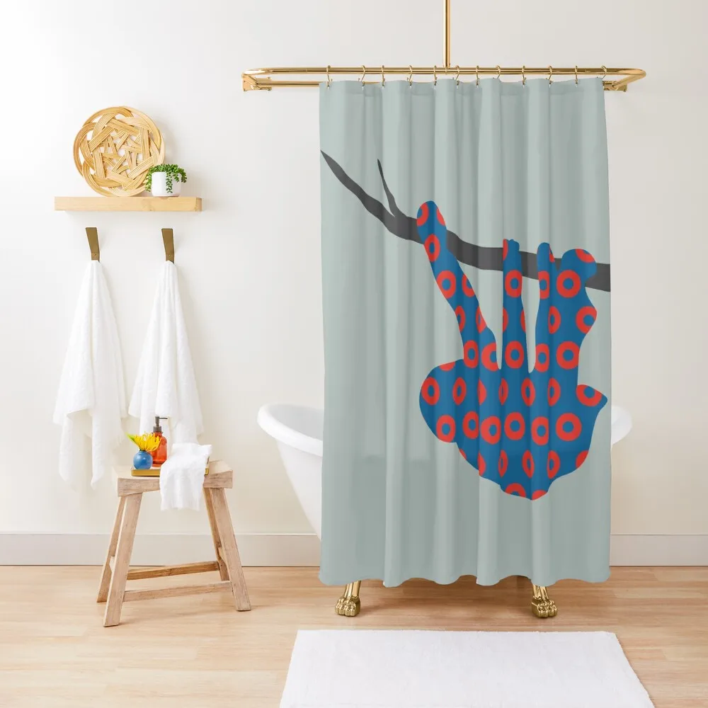 Phish Sloth Donuts Shower Curtain Modern Accessory Bathrooms Shower Waterproof Shower Set For Bathroom Curtain