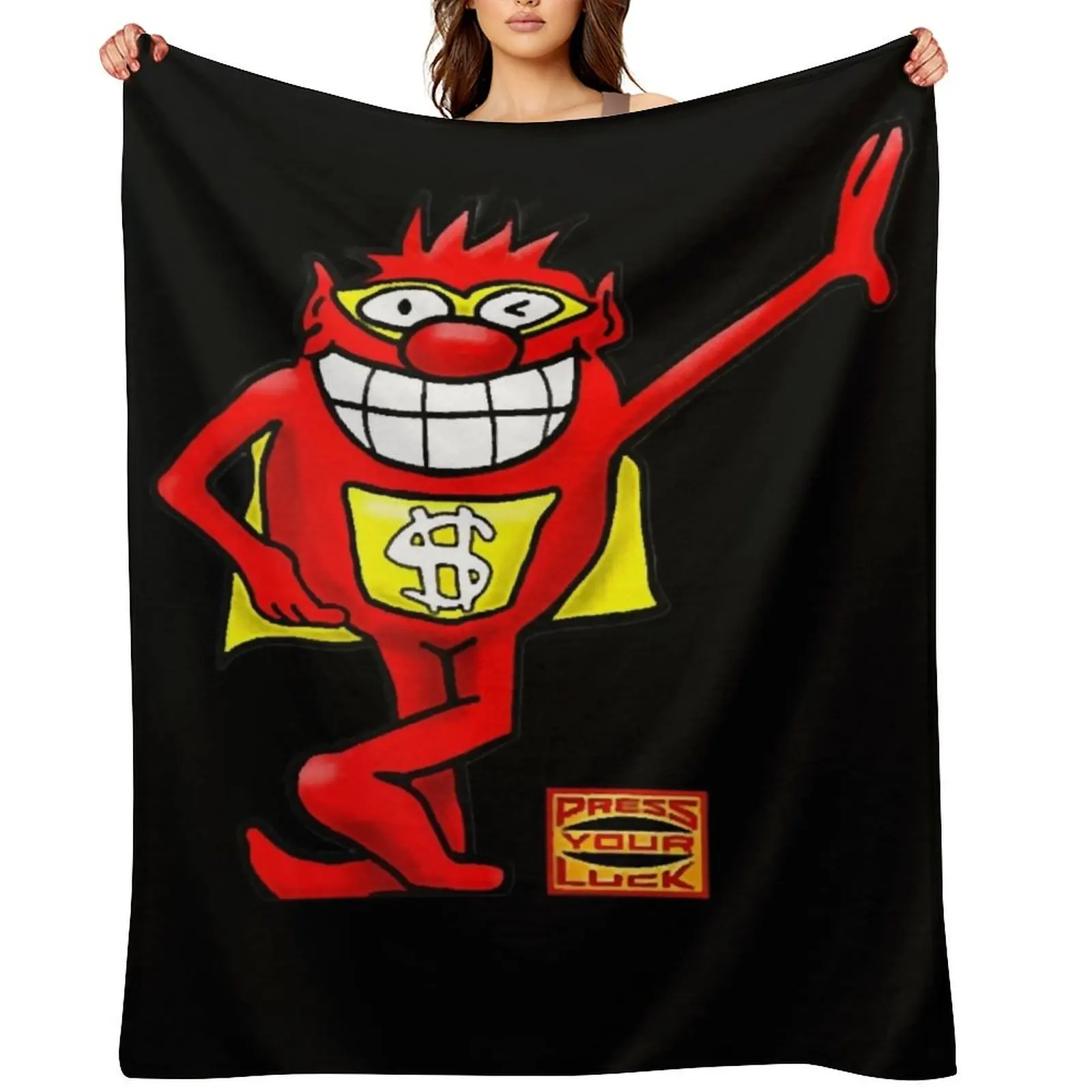 

BUZZR Press Your Luck Whammy Throw Blanket manga Plush Blankets For Bed Hair Blankets