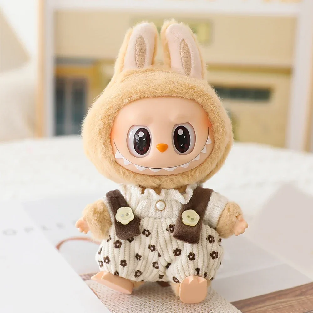 かわいい人形服 カワイイ キャンディーカラー オーバーオール 帽子セット 衣装 人形アクセサリー 17cm ラブラブ V1/V2/V3 人形服 帽子 ギフト