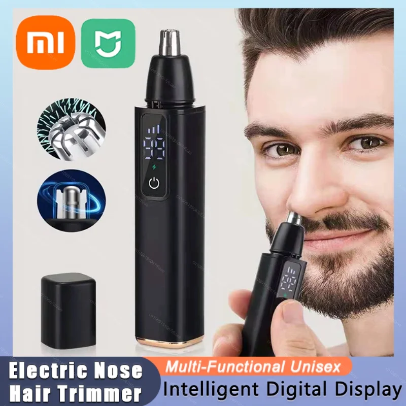 Xiaomi Mijia Home Nose Hair Remover Electric Nose Hair Trimmer Portable LED Display USB Charge Safety Face Hair Painless Clipper