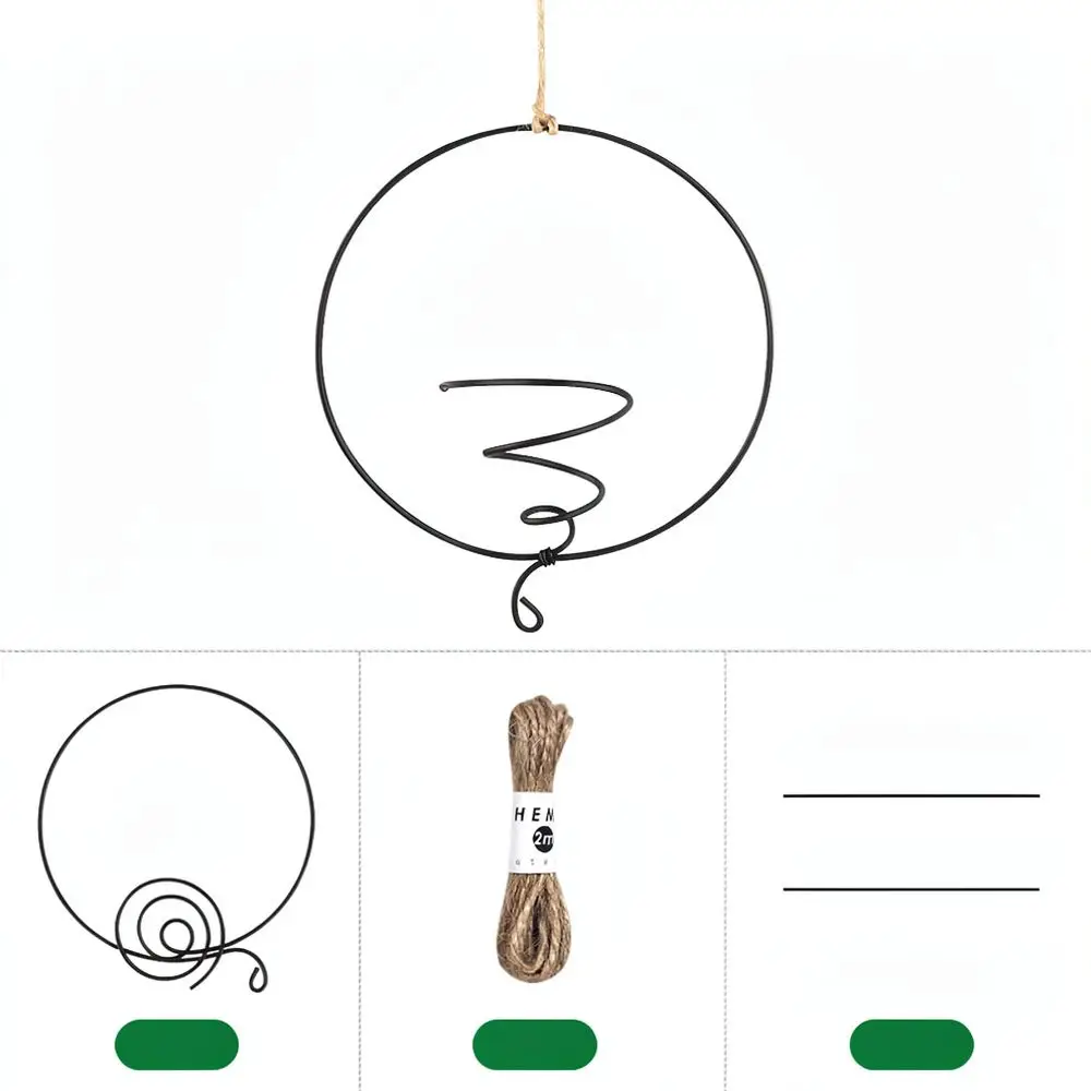 Minimalist Iron Spiral Air Plant Hanger Foldable Tillandsia Stand Hanging Display Rack Home Office Ornament