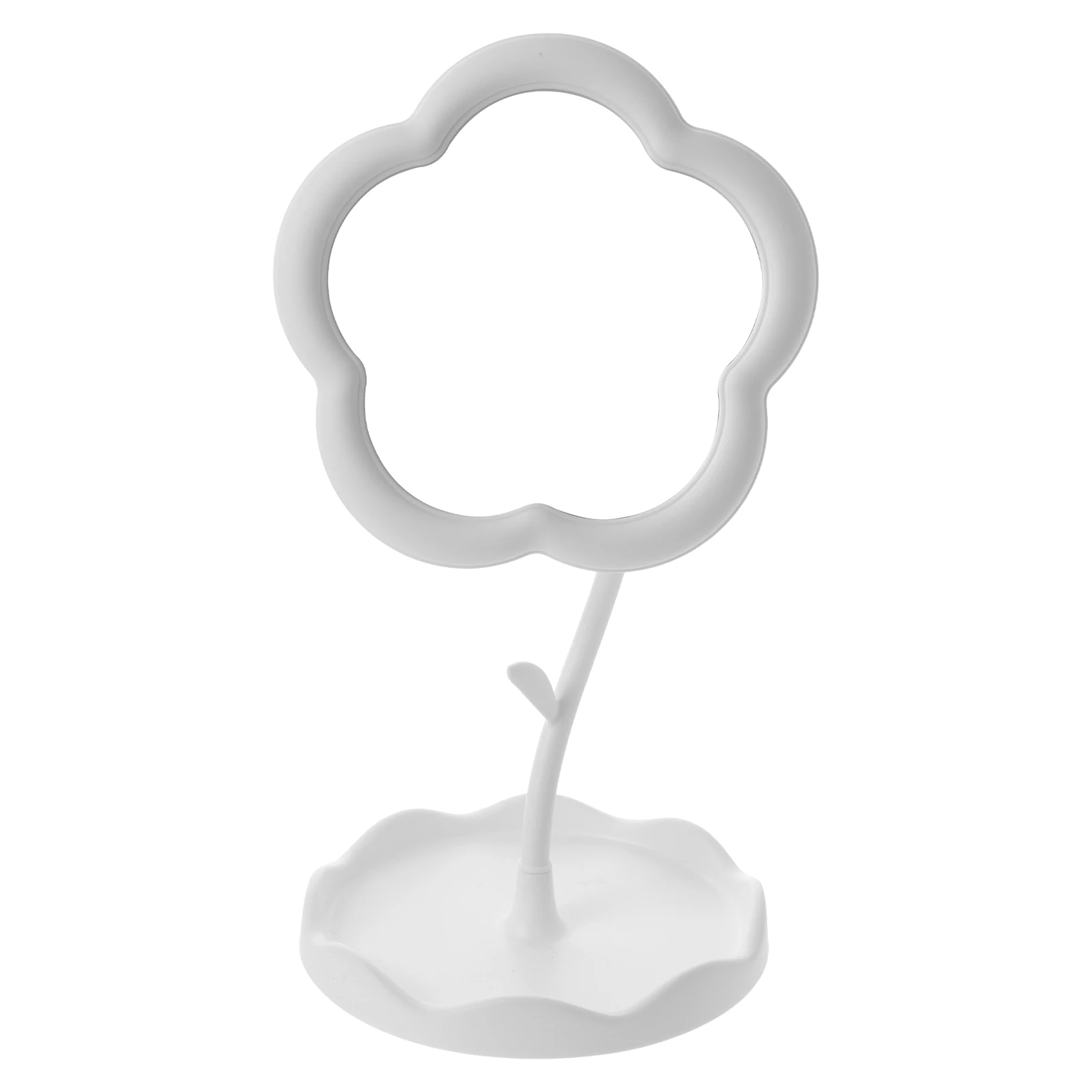 Small Desk Mirror with Stand Makeup Vanity Glass and Plastic Desktop Mirror for Office Dorm Home Dresser Tabletop Use Stylish