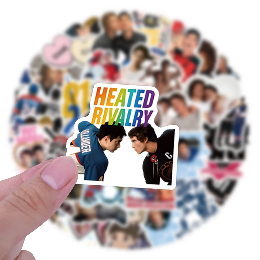 120Pcs Heated Rivalry Hockey Stickers TV Show Inspired Waterproof DIY Decals For Luggage Skateboard Laptop