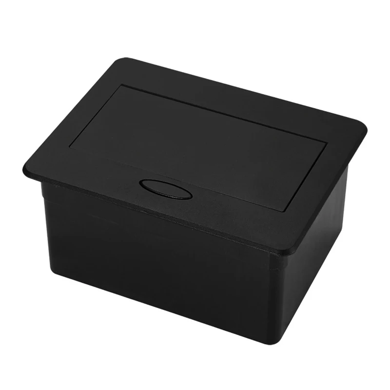 Universal multifunctional three-hole power desktop socket embedded in concealed pop-up desk EU US UK all-aluminum socket