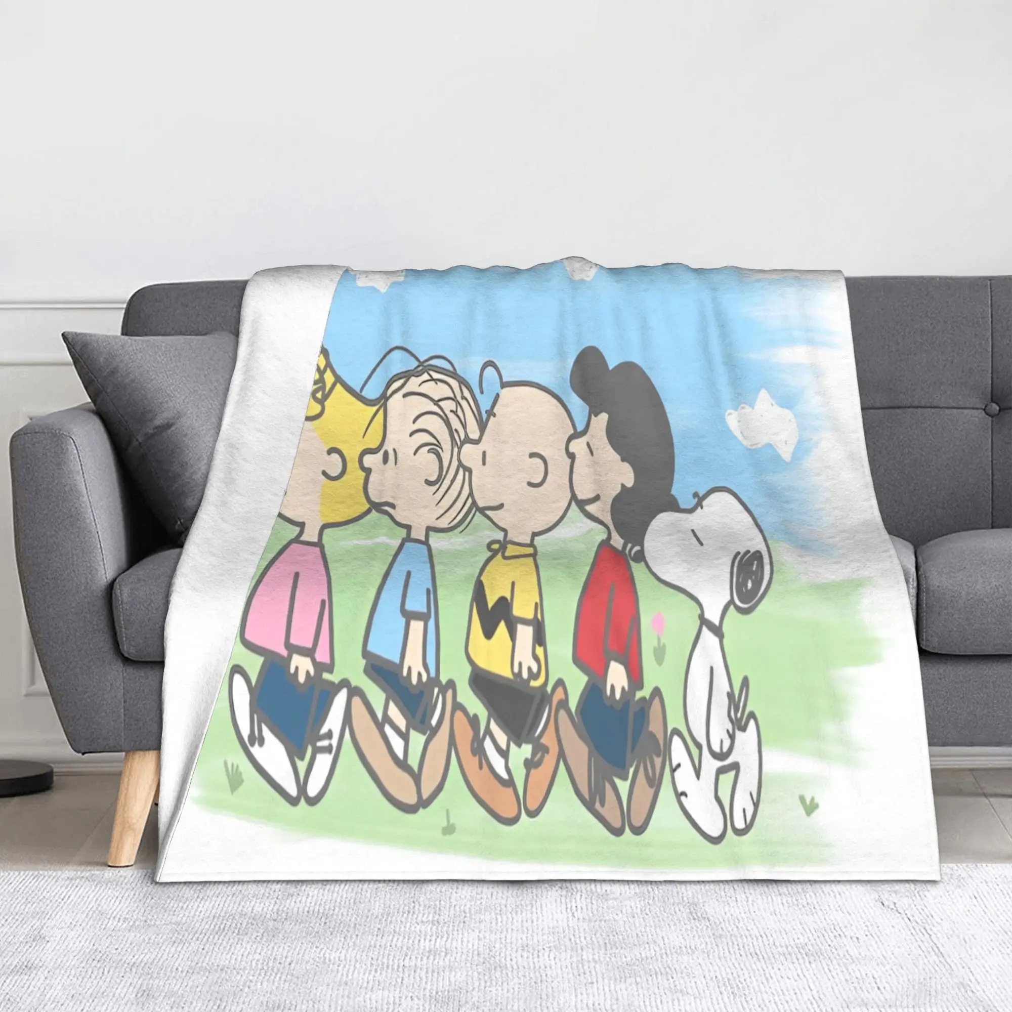 

snoopys Blanket Warm Cozy Fluffy cartoon dog Throw Blankets for Couch 50x60 Inch Multi-size Bedspread