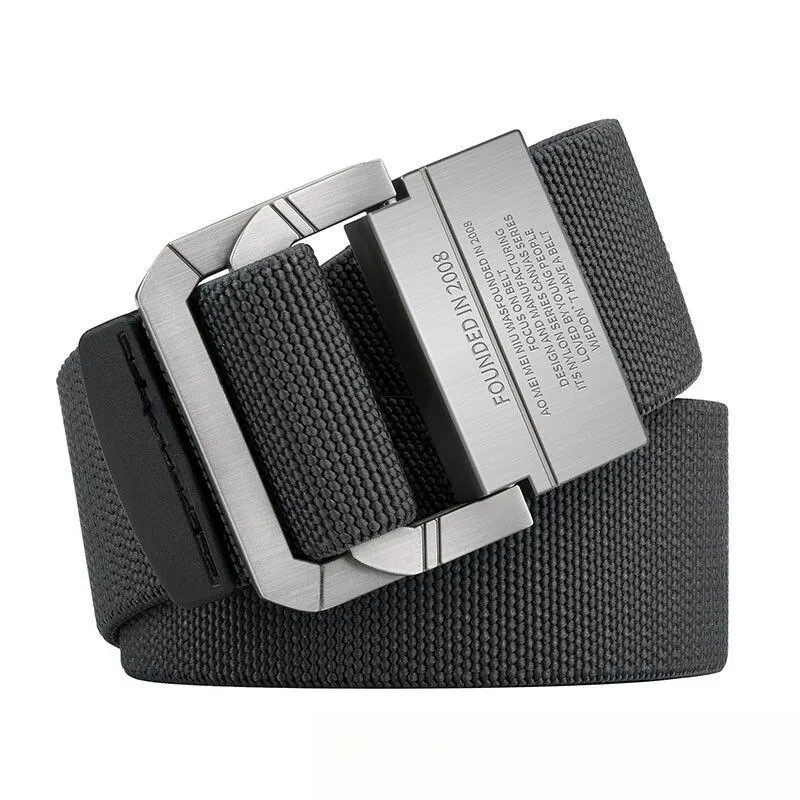 Men & Women Casual Sports Belt - Automatic Metal Buckle, Canvas Nylon Webbing, Ideal for Students & Outdoor image 3