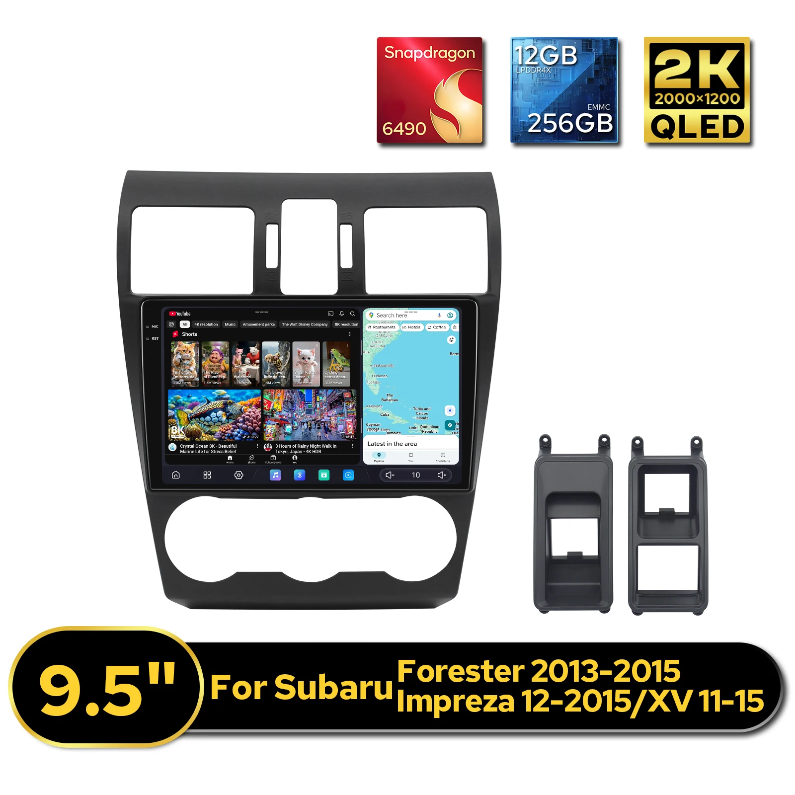Android Car Stereo for Subaru Forester 2013-2015/Impreza 2012-2015/XV 2011-2015 CarPlay 12GB RAM Works Factory USB/Backup Cam