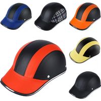 Classic Baseball Cap Style Bicycle Helmet Adjustable Strap Safety Motorcycle Half Helmet Half Face Anti-UV Bike Hard Hat Scooter