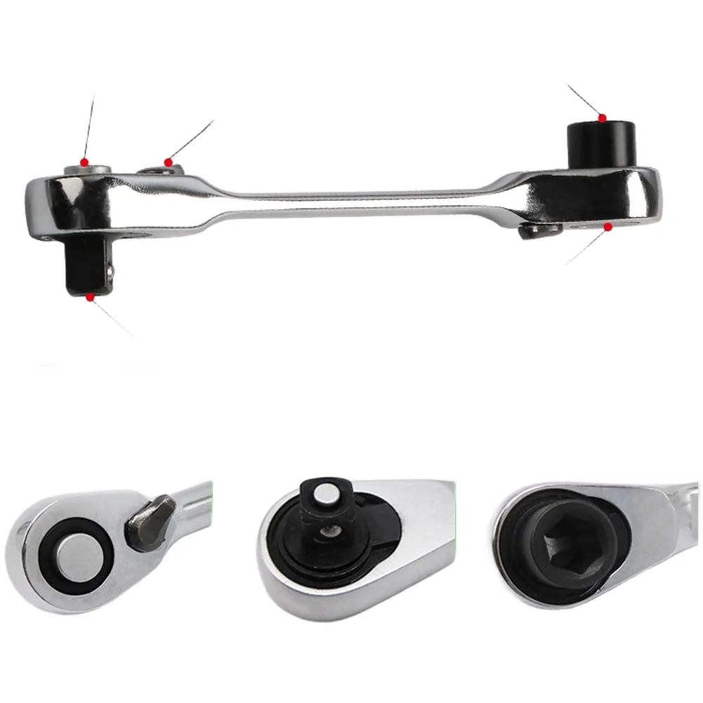 مفتاح ربط بسقاطة صغير 72 سن 14 بوصة مع إطلاق سريع 1/4 بوصة عرافة بت المقبس سائق عكسها الكروم الفاناديوم سبائك الصلب #2