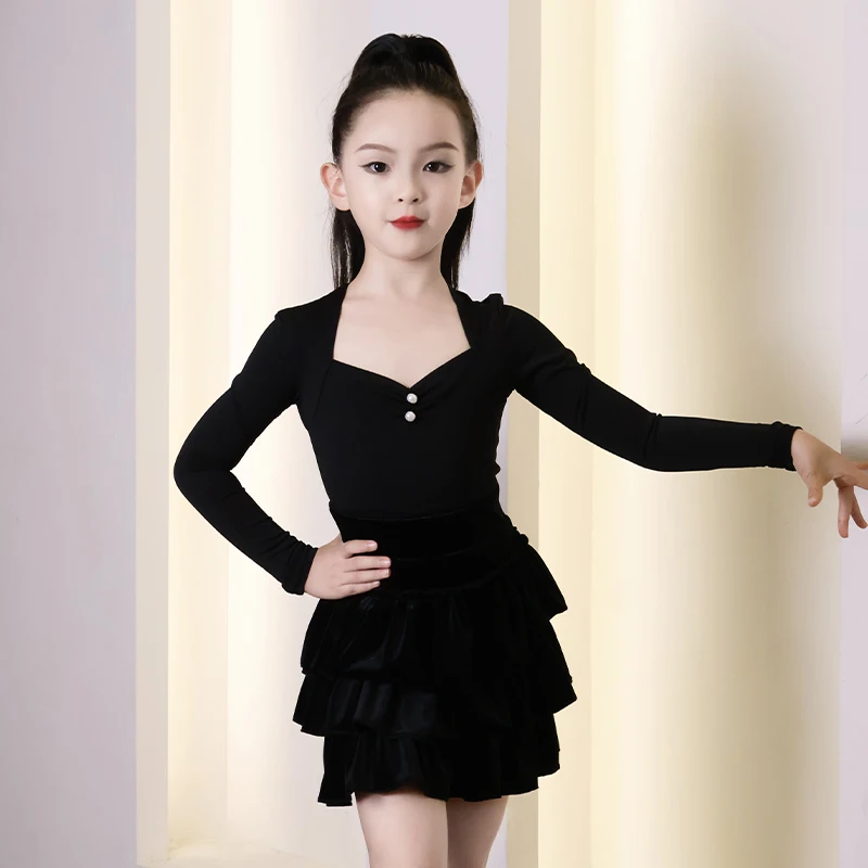 Lateinische Tanzkleidung für Damen, Linie, Tanzrock, hochwertige Kostüme, Tanzkleidung, Performance-Kleidung, Bühnenkostüm für Damen