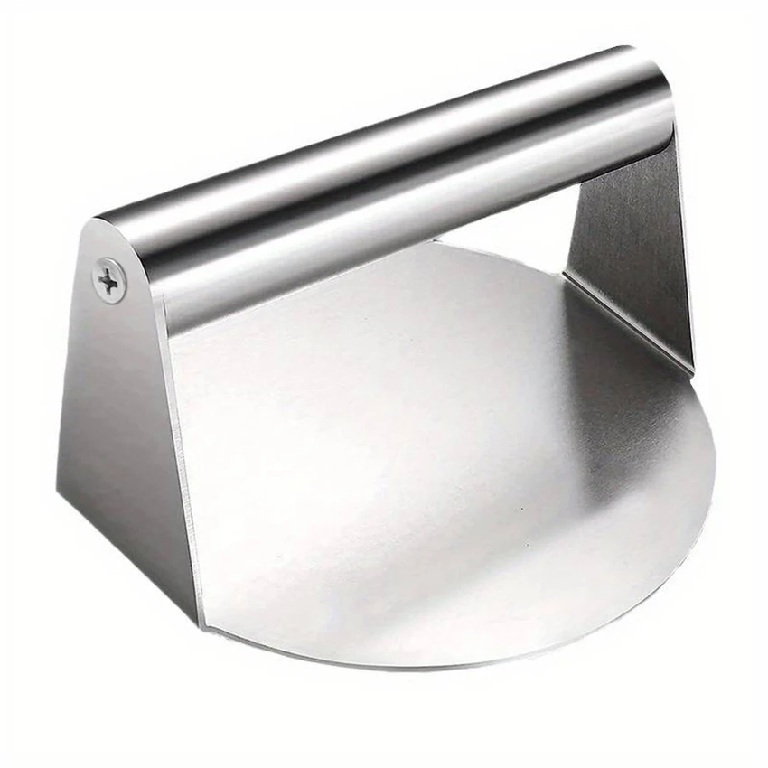 1 pc Stainless steel hamburger flattener, pizza, steak, and hamburger flattener, suitable for grilling hamburgers, steaks, grill