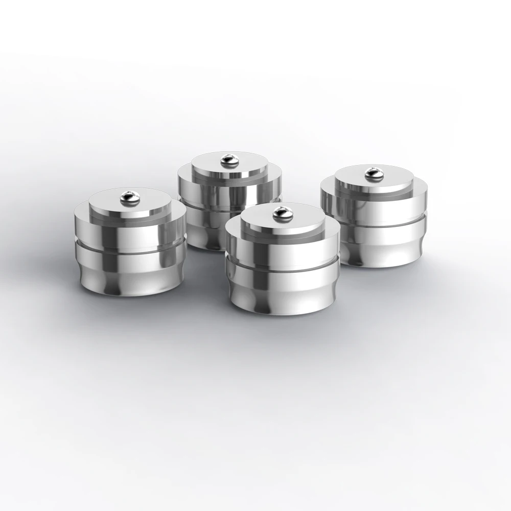 Алюминиевые ножки, твердые 33x22 серебряные ножки для аудио устройства, Алюминиевые амортизаторы 4X