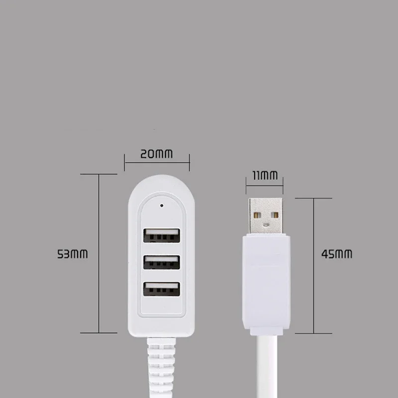 1.2M USB cable Extension Charger Line Hub More than USB Splitter New Style 3 USB HUB Charging Cable Fast Charge USB Extension