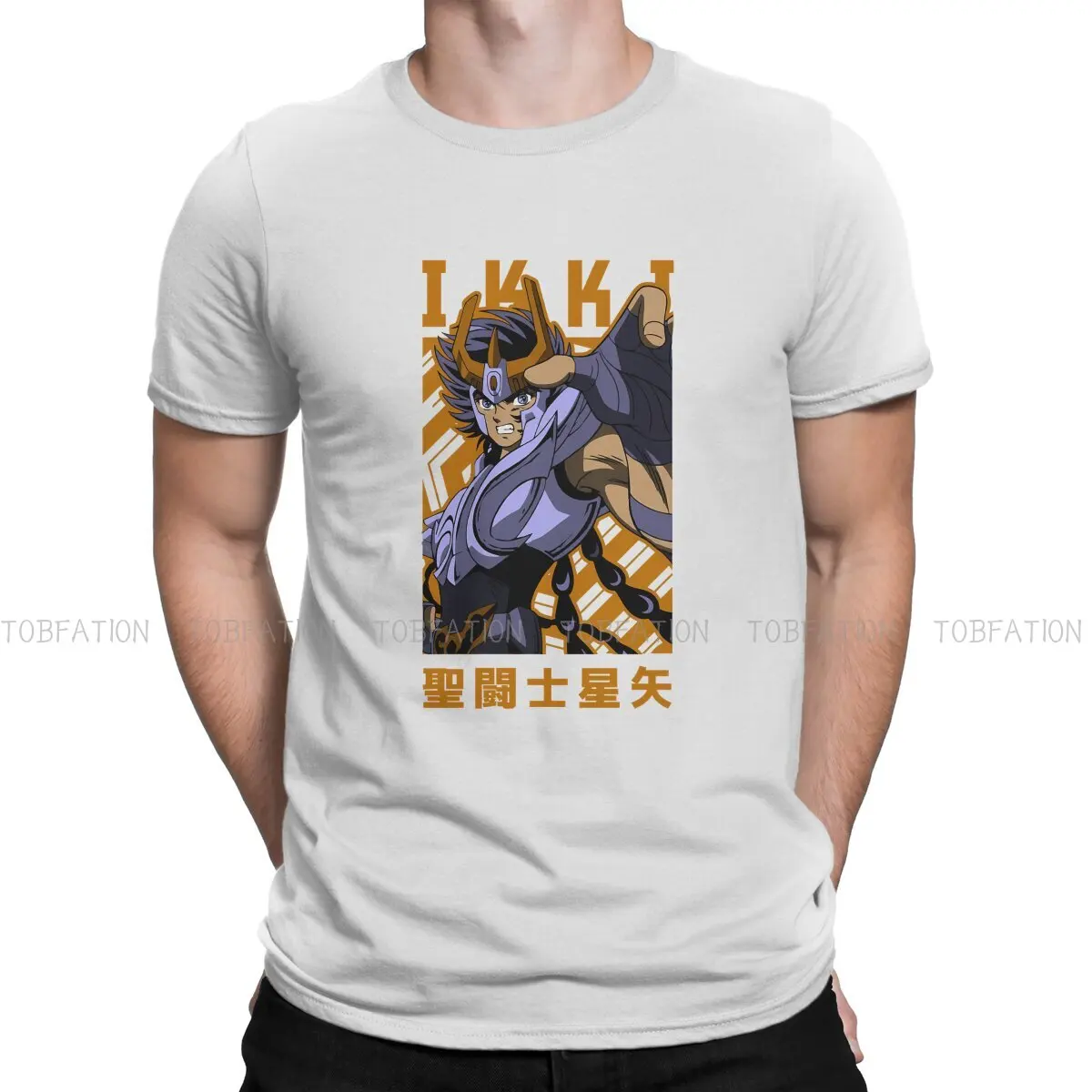 Saint Seiya Anime Men's TShirt Phoenix Ikki Individuality T Shirt 100% Cotton Graphic Sweatshirts New Trend