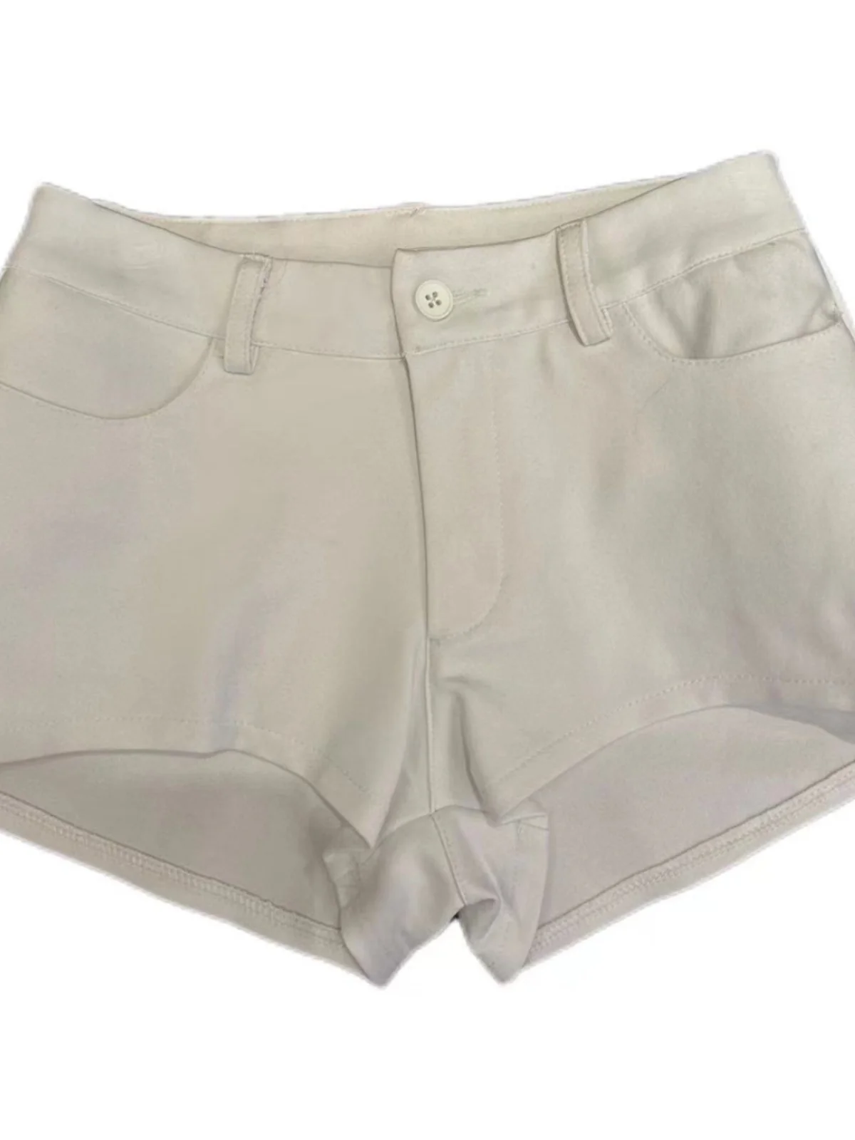 กางเกงขาสั้นเอวสูงสำหรับผู้หญิง สไตล์ลำลอง กระชับรูปร่าง ใส่เที่ยวกลางแจ้ง เซ็กซี่ ทันสมัย มีซิป ผ้าฝ้าย