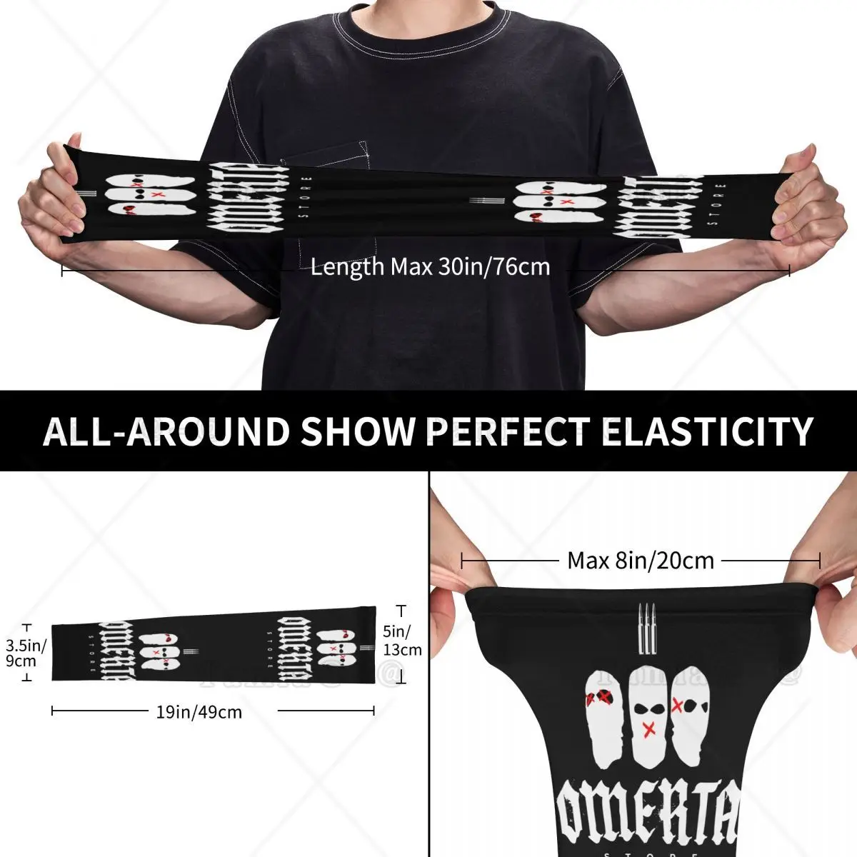 Mangas de braço de proteção UV com faixa de metal personalizada 47 homens mulheres esportes tatuagem cobrir para golfe