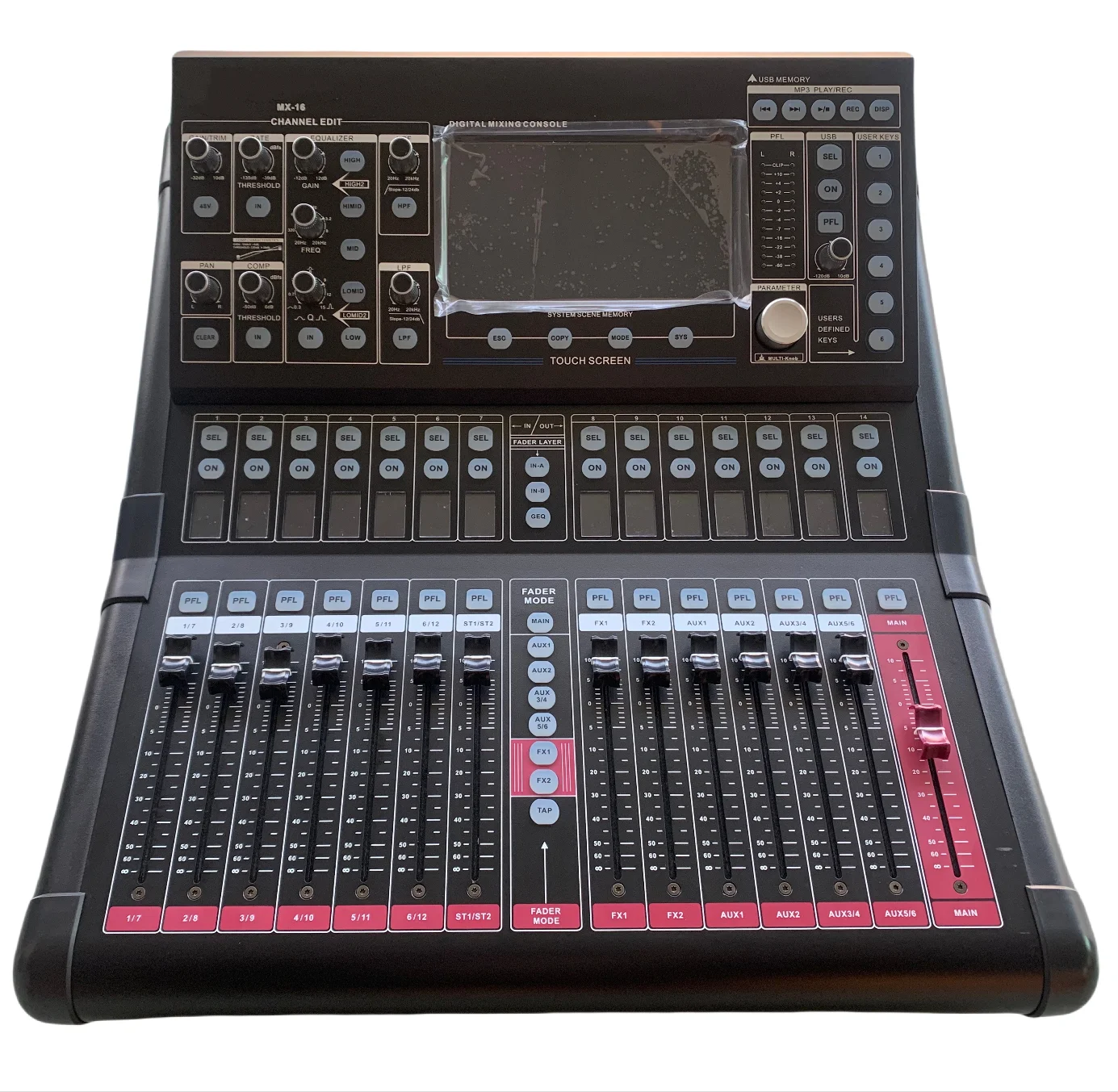 MX-16 Professional 16-Channel Stage Audio Mixer Dual DSP Effects USB Recording Digital Live Console with High Quality Features