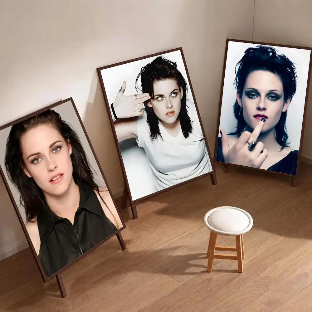 Actor Kristen Stewart Poster Coffee Shop Bar Wall Art Sticker Self Adhesive Waterproof PP Poster Home Room Wall Decor