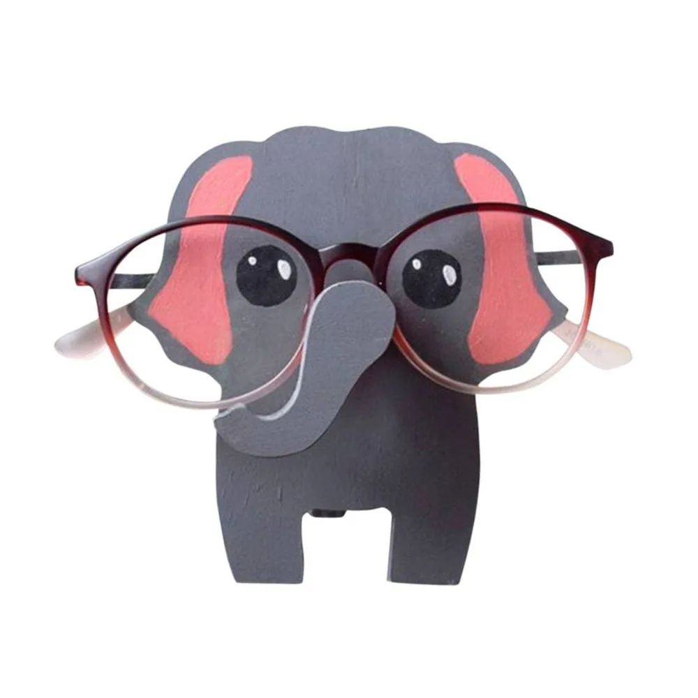 

Creative Wooden Animal Eyeglass Stand Carving Cute Animal Glasses Holder Handmade Wooden Ornament For Sunglasses
